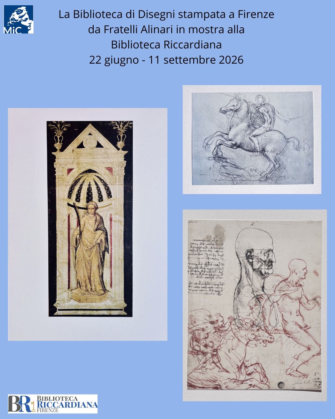 La Biblioteca di Disegni  stampata a Firenze da Fratelli Alinari in mostra alla Biblioteca Riccardiana